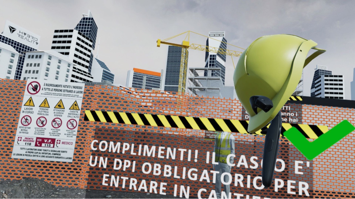 Rendering di un cantiere in realtà virtuale